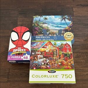 Colorful Puzzle Set with Various Themes